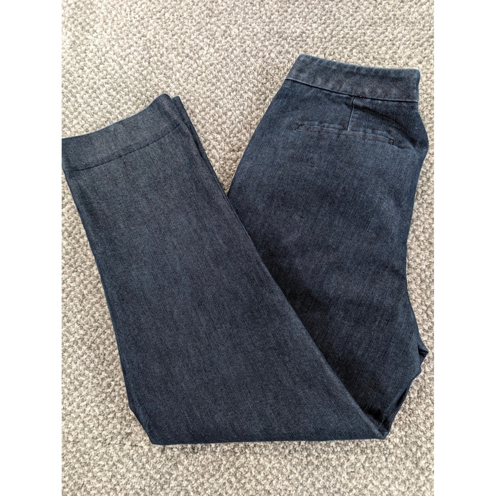 Halogen Taylor Fit Dark Wash Indigo Denim Trousers Size 4 Straight Leg Pockets